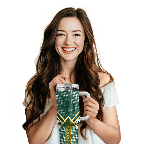 custom baylor bears chevron angle green curved tumbler premium grade.webp