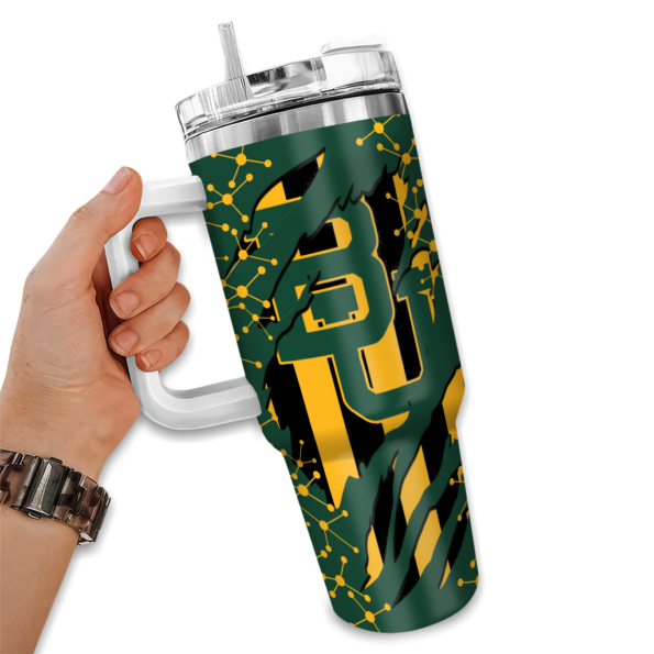 custom baylor bears claw cut green black curved tumbler fashion forward.webp
