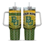 custom baylor bears hex texture green curved tumbler best selling.webp