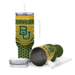 custom baylor bears hex texture green curved tumbler best selling.webp