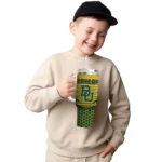 custom baylor bears hex texture green curved tumbler best selling.webp