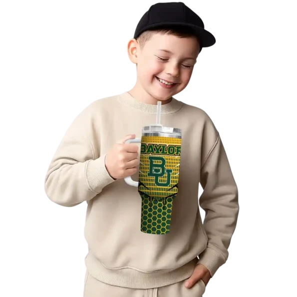 custom baylor bears hex texture green curved tumbler latest model.webp