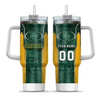 custom baylor bears hexagon armor green curved tumbler best selling.webp