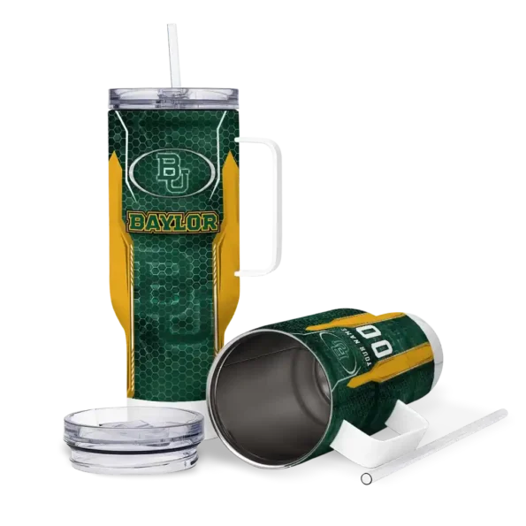 custom baylor bears hexagon armor green curved tumbler high quality.webp