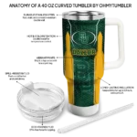 custom baylor bears hexagon armor green curved tumbler best selling.webp