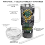 custom baylor bears superman shield green gray curved tumbler best selling.webp