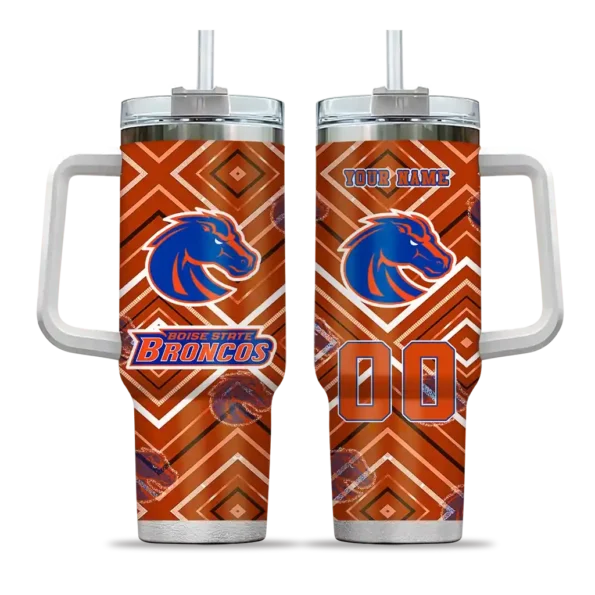 custom boise state broncos bold diamonds orange curved tumbler best selling.webp