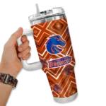custom boise state broncos bold diamonds orange curved tumbler best selling.webp