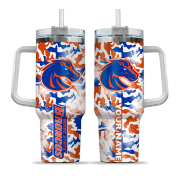 custom boise state broncos camo mashup orange white curved tumbler best selling.webp