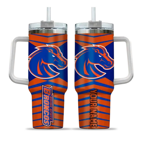 custom boise state broncos chevron layers orange curved tumbler best selling.webp