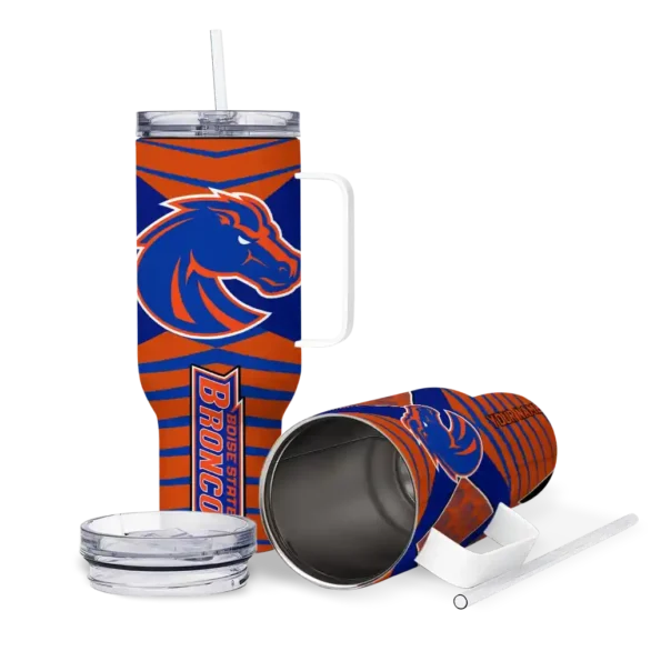 custom boise state broncos chevron layers orange curved tumbler high quality.webp