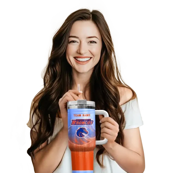 custom boise state broncos gradient dots orange curved tumbler premium grade.webp