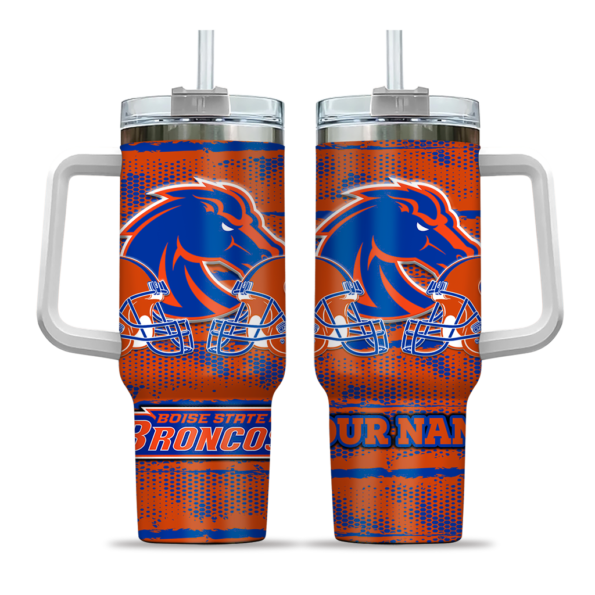 custom boise state broncos honey streaks orange curved tumbler best selling.webp
