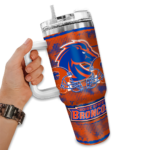 custom boise state broncos honey streaks orange curved tumbler best selling.webp