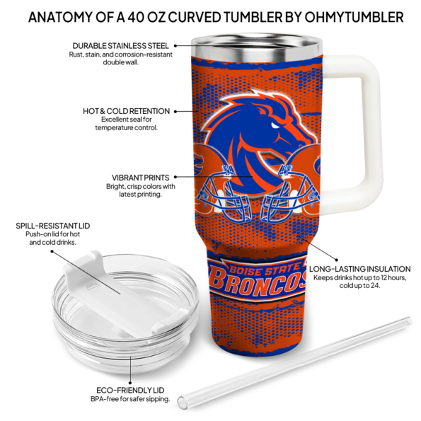 custom boise state broncos honey streaks orange curved tumbler new arrival.webp