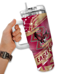 custom boston college eagles abstract paths maroon curved tumbler best selling.webp
