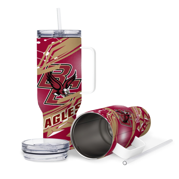 custom boston college eagles abstract paths maroon curved tumbler high quality.webp