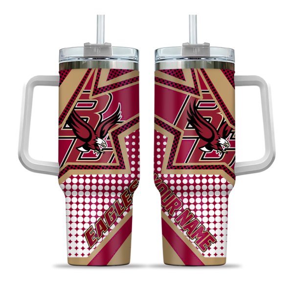 custom boston college eagles arrow burst maroon curved tumbler best selling.webp