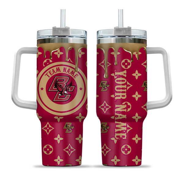 custom boston college eagles bullseye drips maroon curved tumbler best selling.webp