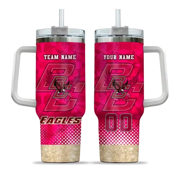 custom boston college eagles geometric prism maroon curved tumbler best selling.webp
