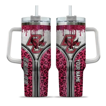 custom boston college eagles leopard zipper maroon curved tumbler best selling.webp