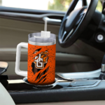 custom bowling green falcons claw cut orange black curved tumbler best selling.webp