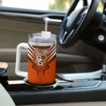 custom bowling green falcons hex texture orange curved tumbler best selling.webp