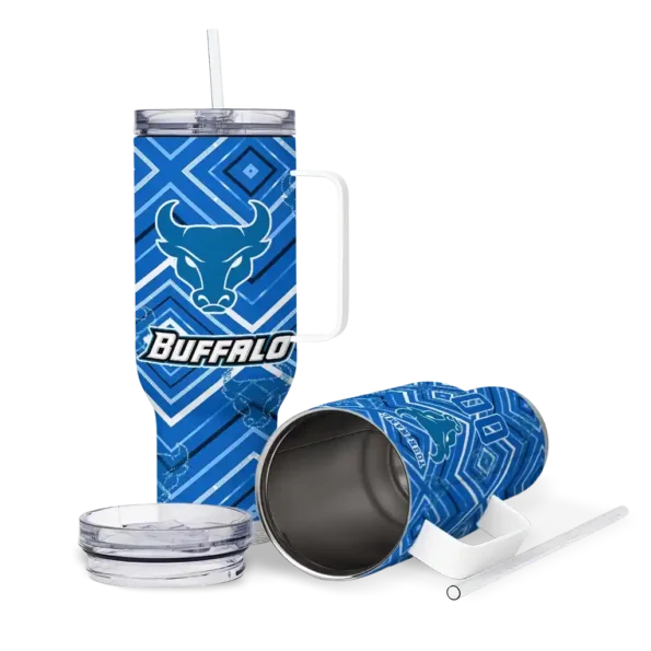 custom buffalo bulls bold diamonds royal blue curved tumbler high quality.webp