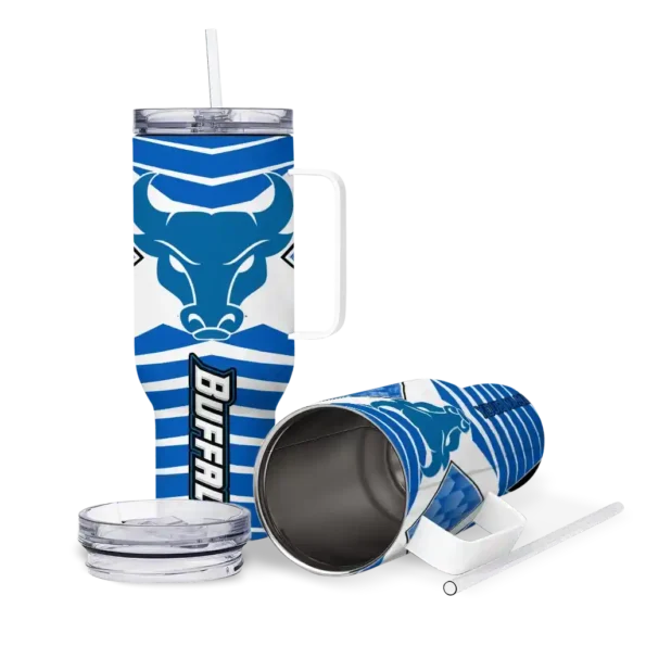 custom buffalo bulls chevron layers royal blue curved tumbler high quality.webp