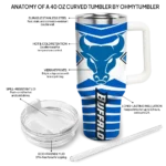 custom buffalo bulls chevron layers royal blue curved tumbler best selling.webp