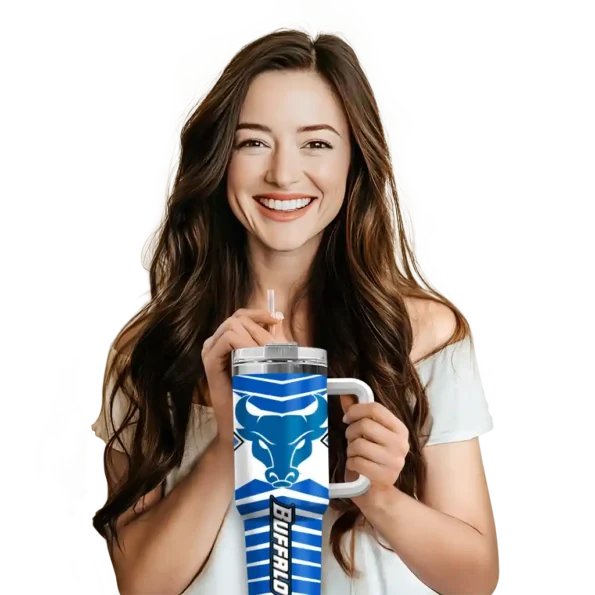 custom buffalo bulls chevron layers royal blue curved tumbler premium grade.webp
