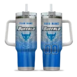 custom buffalo bulls gradient dots royal blue curved tumbler best selling.webp