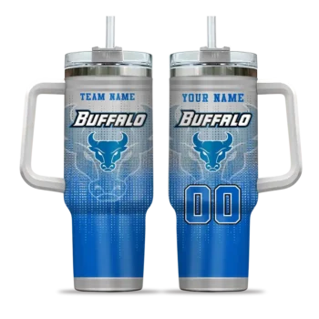 custom buffalo bulls gradient dots royal blue curved tumbler best selling.webp
