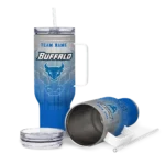 custom buffalo bulls gradient dots royal blue curved tumbler best selling.webp