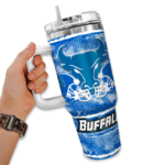 custom buffalo bulls honey streaks royal blue curved tumbler best selling.webp