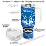 custom buffalo bulls honey streaks royal blue curved tumbler best selling.webp