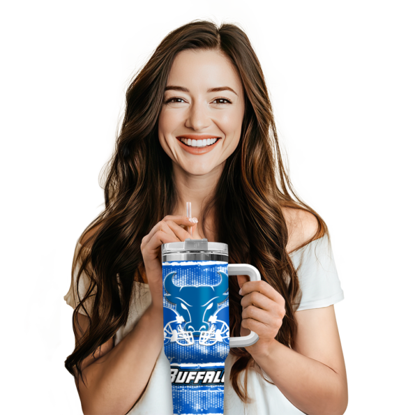 custom buffalo bulls honey streaks royal blue curved tumbler premium grade.webp