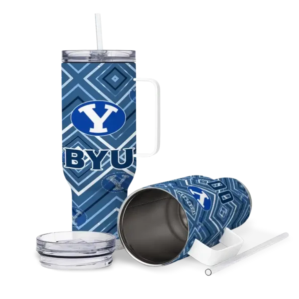 custom byu cougars bold diamonds blue curved tumbler high quality.webp
