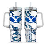 custom byu cougars camo mashup blue white curved tumbler best selling.webp