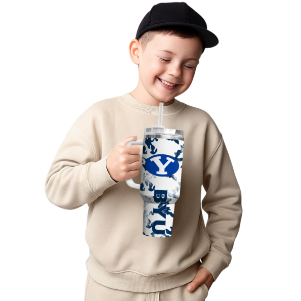 custom byu cougars camo mashup blue white curved tumbler latest model.webp