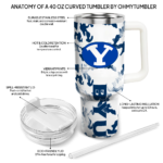 custom byu cougars camo mashup blue white curved tumbler best selling.webp