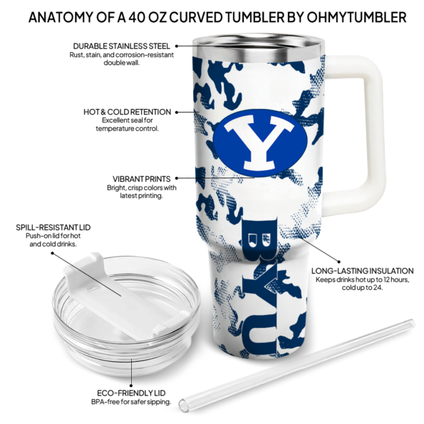 custom byu cougars camo mashup blue white curved tumbler new arrival.webp