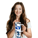 custom byu cougars camo mashup blue white curved tumbler best selling.webp
