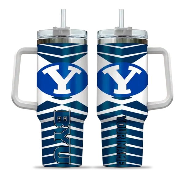 custom byu cougars chevron layers blue curved tumbler best selling.webp