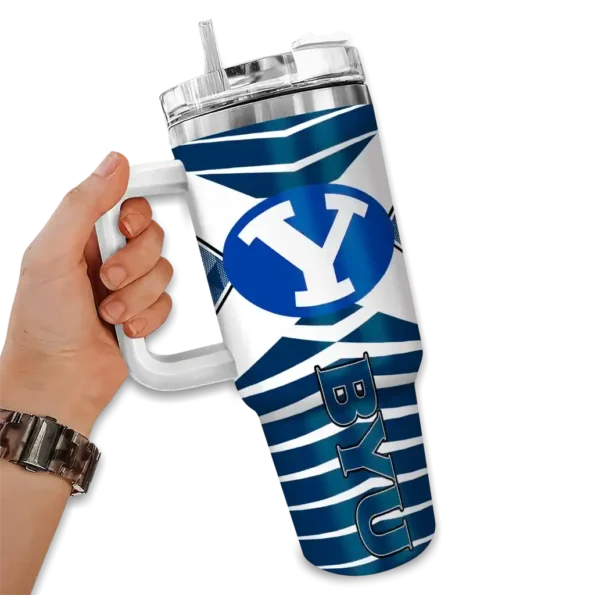 custom byu cougars chevron layers blue curved tumbler fashion forward.webp