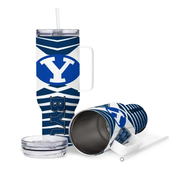 custom byu cougars chevron layers blue curved tumbler high quality.webp