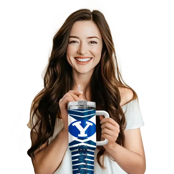 custom byu cougars chevron layers blue curved tumbler premium grade.webp