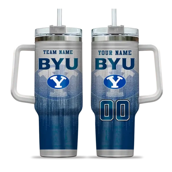 custom byu cougars gradient dots blue curved tumbler best selling.webp