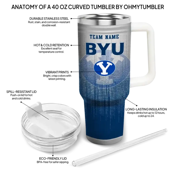 custom byu cougars gradient dots blue curved tumbler new arrival.webp