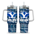 custom byu cougars honey streaks blue curved tumbler best selling.webp